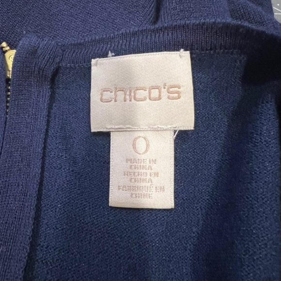 Chico's Navy Long Sleeve Pullover Sweater Size Small - Picture 9 of 9